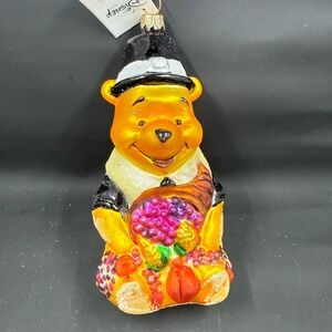 1997 Christopher Radko Thanksgiving Pooh Disney 6.5" Ornament